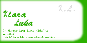 klara luka business card